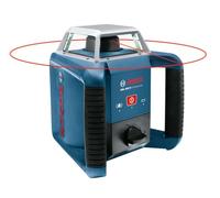 Bosch Professional Laser rotatif GRL 400 H (Commande par bouton unique, Portée: 400 m (diamètre), cellule de réception LR 1 avec support, Chargeur, piles (2xD, 1x9V), dans L-Boxx)