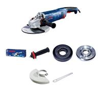 Bosch Professional meuleuse angulaire GWS 24-230 JZ (2 400 W, avec clé à ergots, flasque de serrage, écrou de serrage, capot de protection, poignée auxiliaire)