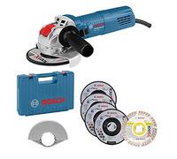 Bosch Professional meuleuse angulaire GWX 750-125 avec X-LOCK (Ø disque : 125 mm, 750 W, 5 disques à tronçonner/meuler, capot de protection 125 mm, coffret de transport) - Set Amazon Exclusive