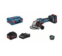 Bosch Professional Meuleuse angulaire sans-fil BITURBO GWS 18V-15 SC, 2x Batteries 5.5Ah, L-BOXX, Chargeur - 06019H6102