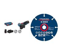Bosch Professional Meuleuse d’angle Sans Fil GWS 12 V-76 (Batterie 2 x 3,0 Ah) & 1x Disque à tronçonner Expert Carbide Multi Wheel (pour Bois dur, Ø 76 mm, Accessoire Mini meuleuse angulaire)