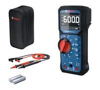 Bosch Professional Multimètre Numérique GDM 600-15 (True RMS, écran LCD inversé, mesure fréquence/continuité/résistance/capacité, Min/Max/Moyenne, cordons de mesure MS 90)