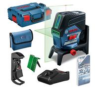 Bosch Professional Niveau Laser GCL 2-50 CG (batterie 12 V + chargeur, laser vert, pour l'intérieur, avec fonction application, support, portée visible : jusqu’à 20 m, dans une L-BOXX)