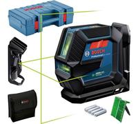 Bosch Professional Niveau Laser GLL 2-15 G (faisceau vert, d'intérieur, support LB 10, pince plafond, portée visible: jusqu’à 15 m, 4x piles AA, coffret de transport)