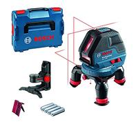 Bosch Professional Niveau laser GLL 3-50 (laser rouge, intérieur, portée : 10 m, 4 piles AA, support rotatif, support BM1, L-BOXX) Bleu