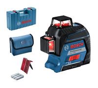 Bosch Professional Niveau Laser Lignes GLL 3-80 (laser rouge, pour l'intérieur, portée : jusqu’à 30 m, 4 piles AA, dans coffret de transport)