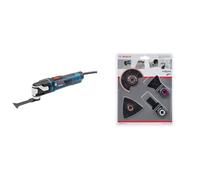 Bosch Professional Outil multifonctions GOP 40-30 (400W, 230 volts, boîte en carton) + Jeu de 4 pces pour carrelage (mortier et colle à carrelage, Starlock, accessoires pour outils multifonctions)