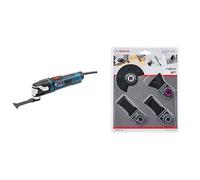 Bosch Professional Outil multifonctions GOP 40-30 (400W, 230 volts, boîte en carton) + Kit de menuiserie 4 pièces pour les outils multifonctions (Starlock, accessoires pour outil multifonction)