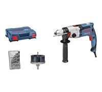 Bosch Professional perceuse à percussion GSB 24-2 (puissance 1 100 W, couple max. : 40/14,5 Nm, avec mandrin automatique, set d’accessoires, poignée auxiliaire, butée de profondeur, L-Case)