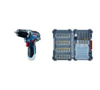 Bosch Professional Perceuse visseuse sans-fil, GSR 12V-35, version Solo en boite carton + 40 pièces Kit d'embouts de tournevis (embouts de tournevis extra durs, avec porte-embouts universel)