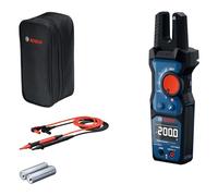 Bosch Professional Pince ampèremétrique GFM 1000-15 (True RMS, LCD inversé, mesure jusqu’à 200 A AC, détecteur de tension sans contact, compatible avec le support magnétique MH 1, 2 x 1,5 V LR06 (AA))