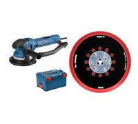 Bosch Professional Ponceuse excentrique GET 75-150, 0601257101, 750W, livrée en L-Boxx + 1x Plateau de ponçage Expert Multihole Universal (Exécution moyen, Ø 150 mm, Accessoire Ponceuse excentrique)
