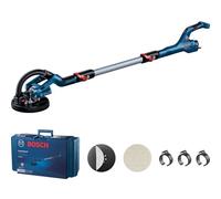Bosch Professional ponceuse plaquiste GTR 55-225 (550 W, Ø de plateau de ponçage 215 mm, avec 1 disque abrasif M480, 1 set de plateaux de ponçage souples, 3 clips de câbles, coffret de transport)