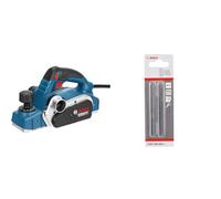 Bosch Professional Rabot Filaire GHO 26-82 D (710W, 2,8kg, régime à vide: 18 000tr/min, Ø des copeaux : 2,6mm, Coffret) & 2607000096 Fer de rabot droit carbure 35°