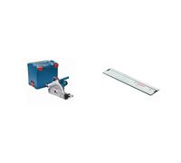 Bosch Professional Scie circulaire Filaire (1 400W, 4,7kg, Ø de la lame de scie : 165 mm, L-BOXX) & rail de guidage FSN 1100 (longueur 110 cm, compatible avec les scies circulaires GKS)