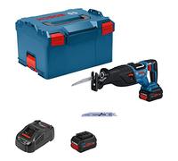 Bosch Professional scie sabre sans-fil BITURBO GSA 18V-28 (avec 2 batteries PROCORE de 5,5 Ah, chargeur GAL 1880, dans L-BOXX)