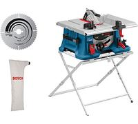 Bosch Professional scie sur table GTS 635-216 (support de travail GTA 560 Professional, 1 lame de scie circulaire Optiline Wood, sac à poussières, dans boîte carton)