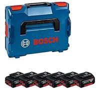 Pack 6 batteries 18V GBA 4Ah + coffret L-BOXX - BOSCH - 1600A02A2S Noir G