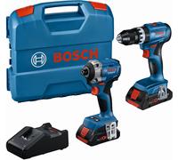 BOSCH PROFESSIONAL Set de 2 outils 18 V : GSB + GDR + 2 x 4,0Ah + GAL 0615A50069