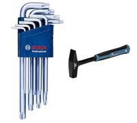 Bosch Professional set de 9 clés Torx coudées +Marteau 500 g (testé DIN 1041)