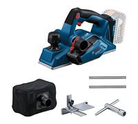 Bosch Professional système 18V: rabots sans fil GHO 185-LI e montage, support de guide, sac à poussière)