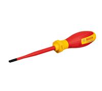Bosch Professional tournevis VDE plat/PZ1x100 (certifié jusqu'à 1 000 V, isolé avec un élastomère thermoplastique (TPE))