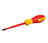 Bosch Professional tournevis VDE plat/PZ2x125 (certifié jusqu'à 1 000 V, isolé avec un élastomère thermoplastique (TPE))