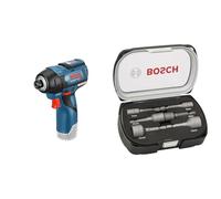 Bosch Professional - Visseuse à chocs 12 V couple 110Nm sans batterie ni chargeur - GDR 12V-110 Professional, Bleu, Seul + Bosch Accessories 2608551079 Set de 6 Douilles 50 mm/6 7 8 10 12 13 mm Gris