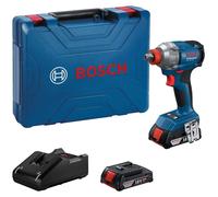 Bosch Professional Visseuse système 18V de Visseuse à choc sans fil GDX 18V285 (avec 2 batteries GBA 18V 2.0Ah, chargeur GAL 18V20, coffret MPP)