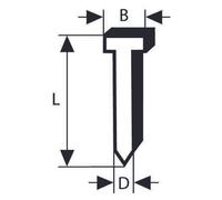Bosch Professional Zubehör, Clou + agrafe pour agrafeuse, Tige à tête fraisée SK64