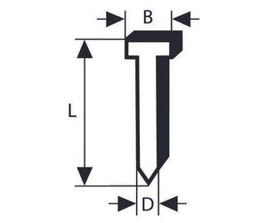 Bosch Professional Zubehör, Clou + agrafe pour agrafeuse, Tige à tête fraisée SK64