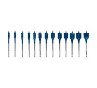 Bosch Professional Zubehör, Foret, EXPERT Self Cut Speed Jeu de mèches plates, 10/12/13/14/16/18/20/22/24/25/28/30/32 mm, 13 pces. (10, 12, 13, 14, 16, 18, 20, 22, 24, 25, 28, 30, 32 millimètres)