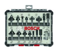 Bosch Professional Zubehör, Tête de fraisage, Jeu de 15 fraises, queue de 8 mm pour fraiseuses à main