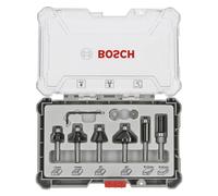 Bosch Professional Zubehör, Tête de fraisage, Jeu de fraises de bord. Tige de 8 mm. 6 pièces