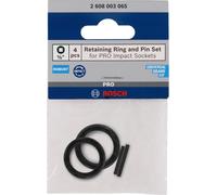 BOSCH Retaining Ring and Pin Set for PRO Impact Socket, 3/8", 4 pces 2608003065
