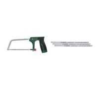 Bosch Scie alternative 150 mm (mini scie alt., lame bimétal durable pr coupes ds métal/plastique/bois tendre ; 24 TPI ; Chngmt lame facile ) + Bosch Set de 3 lames de scie alternative Precise 150 mm