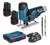 Bosch - Scie sauteuse sans fil 12V, 2 batteries 3,0 Ah Li-Ion, chargeur 06015A1005