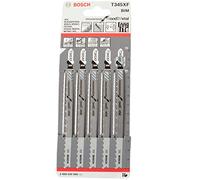Carte de 5 Lames Bois avec Métal BOSCH HCS Rectifiée Progressor T345XF BI-METAL - 2608634994
