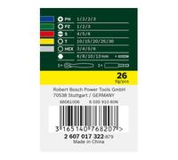 Bosch Set d’embouts de vissage + cliquet Bosch, 26 pièces Quantité:1
