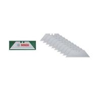 Bosch Set de 10 lames trapézoidales (pr couteau pliant pr travaux de découpe acier SK5 coffret de rangement)