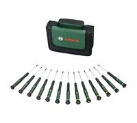 Bosch Jeu de tournevis de précision 1600A02Z9N – 13 pièces, embouts magnétiques PH/TX/HEX/SL