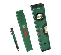 Bosch Set de marquage – niveau à bulle 25 cm, mètre pliant 2 m, marqueur pour trous profonds