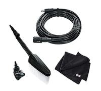 Bosch Kit de nettoyage pour voitures F016800572 – Brosse, tuyau haute pression, buse à 90°, chiffon