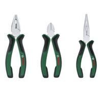 Bosch Set de 3 pinces 1600A02C0S - universelle, à bec long, coupante diagonale, ergonomiques