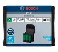 Bosch "Set d''embouts à douille d''impact PRO 1/2"", 3 pièces, Clés mixtes à cliquet"
