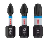 Bosch Embouts PRO PH Impact – PH1/PH2/PH3 25 mm – 3 pièces (2608522470)