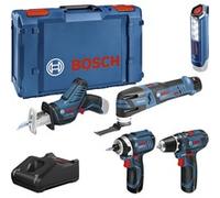 Bosch "Set d''outils 12 volts 5 pièces, GOP + GSR + GDR + GSA + GLI"