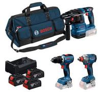 Bosch – Ensemble 3 outils sans fil GSR 18V-65 GDX 18V-285 GBH 18V-22 + sac à outils – 0615A50093