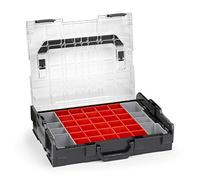 Bosch Sortimo - Boîte de rangement L BOXX 102 - Couvercle noir transparent - Avec jeu de boîtes de rangement A3 - Boîtes de tri pour petites pièces - Boîte à vis idéale pour le rangement de petites