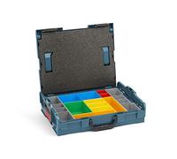 Bosch Sortimo L-Boxx 102 Mallette à outils • Bleu professionnel sans logo • Équipée d'un système de rangement de boîtes internes H3 et d'un couvercle rembourré